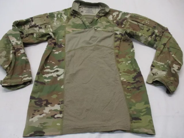 Nwot Massif Army Ocp Combat Shirt Scorpion Camouflage Large 1/4 Zipper Fr Top