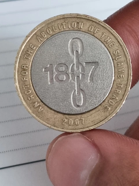 2 POUND COIN (1807) ABOLITION OF SLAVERY 2007 RARE MINT with Errors