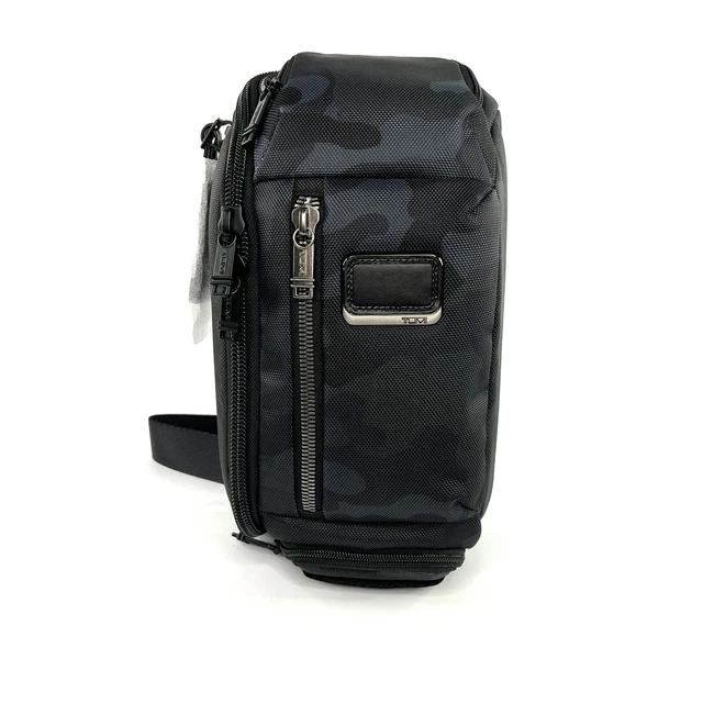 TUMI Kelley Sling Navy Blue Camo Crossbody Bag Alpha Bravo Collection