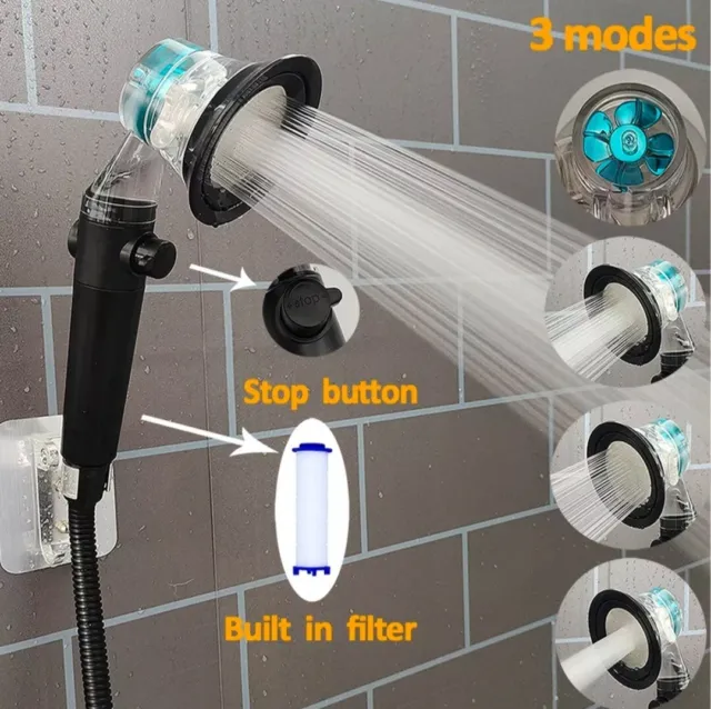 Cabezal de ducha de baño de hélice de nuevo diseño, ahorro de agua a alta presió