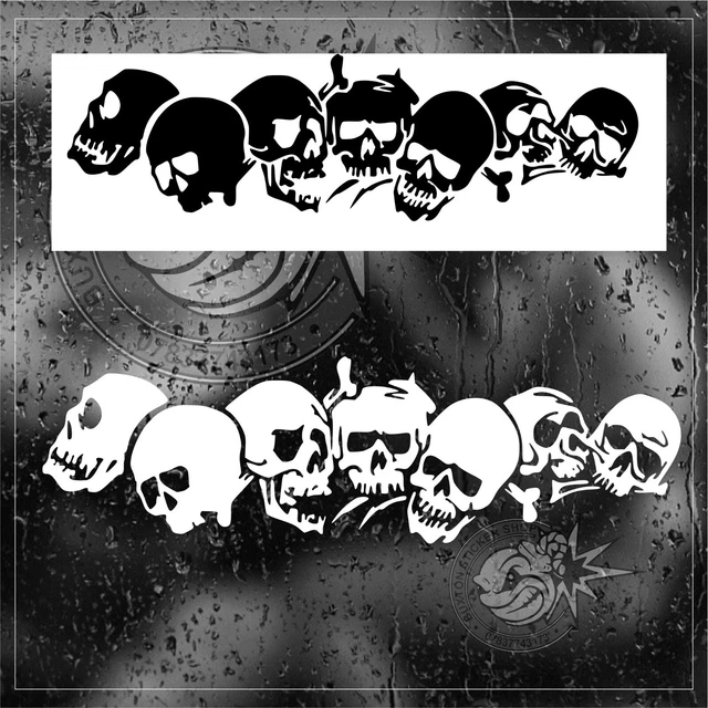 Vinyl Decal Truck Car Sticker Laptop - Horror Zombie Halloween Smiling Skull
