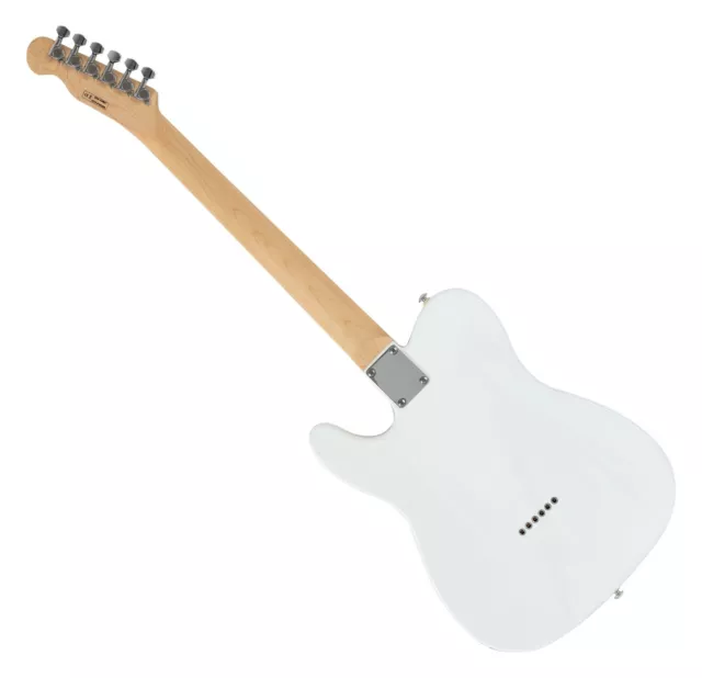 Shaman E-Gitarre TL Style Design 2 Single Coil Pickups Ahorn Linde Cutaway weiß 2