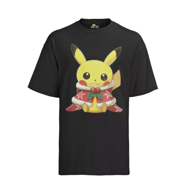 Schöne Pikachu Weihnachts Pokemon Pika Süßes Kawaii Xmas Chrismas Herren T-Shirt