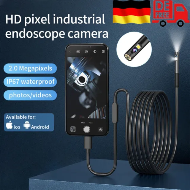 9LED Dual Lens Endoscope USB Endoskop Kamera 1920P HD Inspektion Für Android IOS