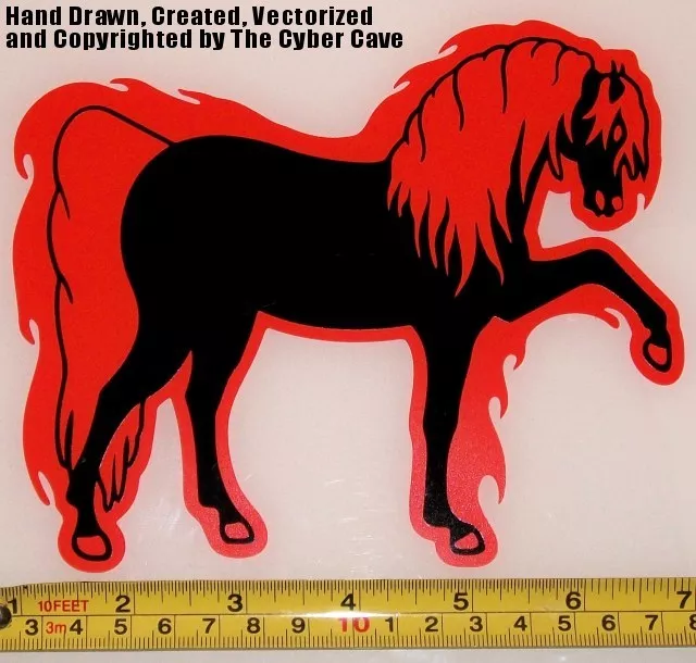 Night Mare Horse! HQ 2 Color High Gloss 6.32" x 5.25" Vinyl Decal!