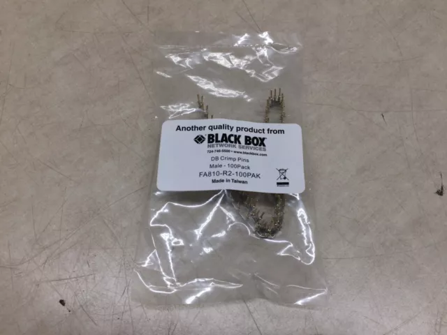 Black Box FA810-R2-100PAK 100 Packi D-SUB Male Crimp Pins