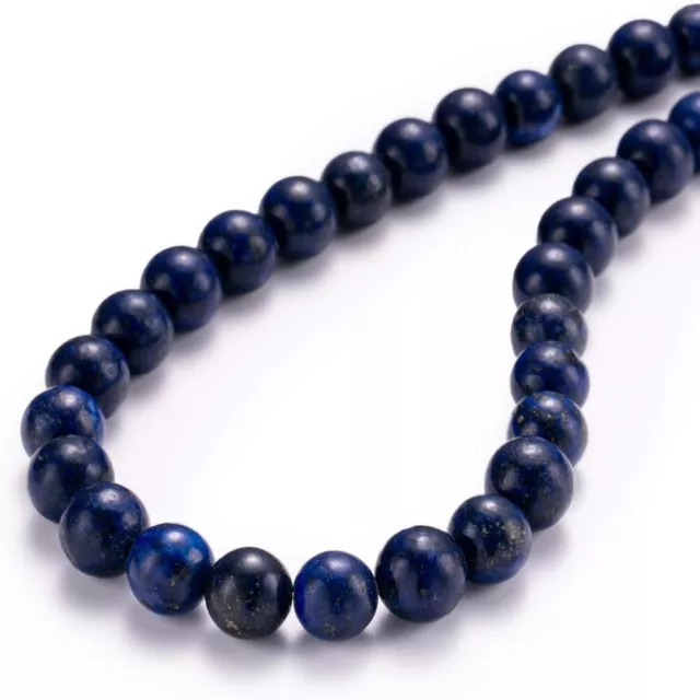 Lapis-lazuli naturel Perles semi de pierre gemme  Collier