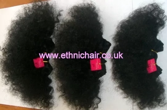 UK: Super weich 100 % Echthaar Afro gewebt. Premium Haarverlängerung. 1,1B, 2,4,30