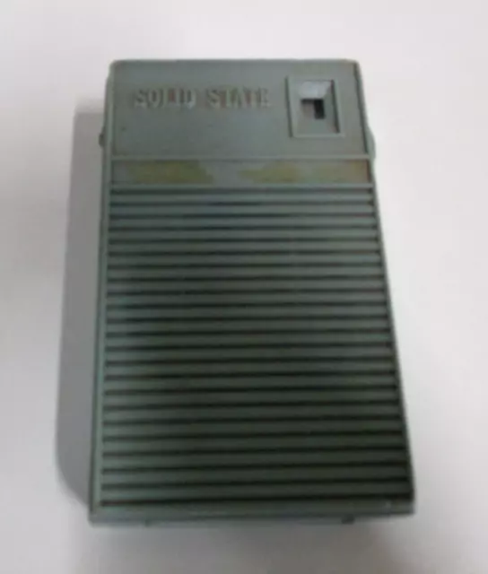 Solid State - Pocket Transistor Radio - Blue - Not Working - Vintage - 1970s