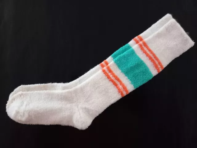 True vintage womens terry cloth socks, cozy touch, Orlon Acrylic, 8-9.5
