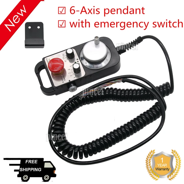 Manivelle électronique CNC 6 Axes – Générateur D’impulsions Portable Pour Machines-outils – Précision Et Anti-interférence