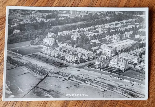 New Parade & Esplanade Worthing Sussex Aerial Airco Photo c. 1920