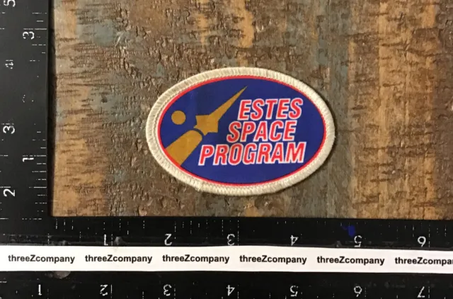 Vtg ESTES SPACE PROGRAM Sew-On Patch NASA Rockets Rare
