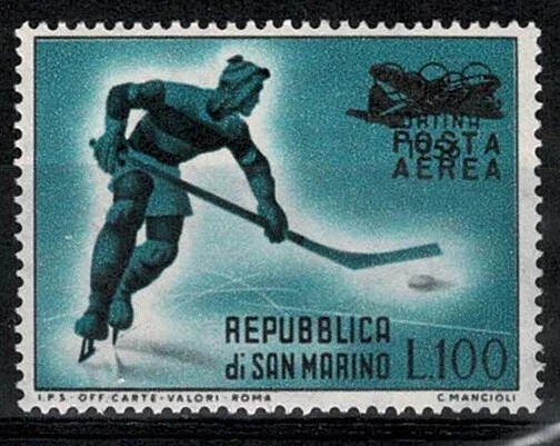 1956 San Marine Flugpost L.100 Olympische Spiele Soprast. MNH MF25608