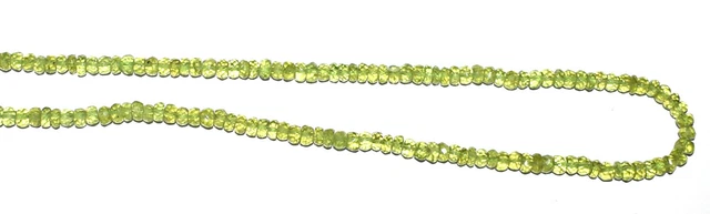 Vert Péridot Gemme Rondelle Facettes 4-5 MM Perles 12.5 " 1 Desseré Brin HHG5