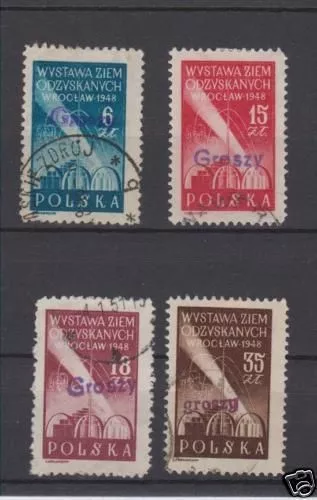 Poland 1950 Groszy Ovpt On Scott 423-425  Michel 596-599 Vfu