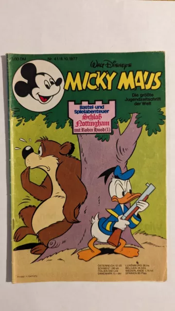 Micky Maus Heft 1977 Nr. 41 Z2 mit Schnipp