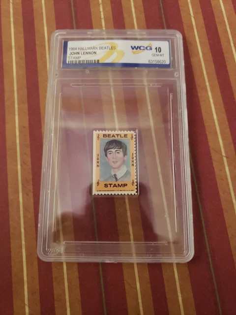 1964 John Lennon Hallmark Beatles Stamp ~ WCG Graded GEM-MINT 10 GRADE! 🎶
