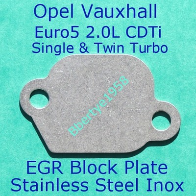 EGR blanking blank plate VAUXHALL 1.3CDTi  CORSA ASTRA TIGRA BHP MPG  WITH HOLE! 