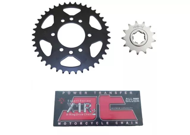 Kit/Trasmissione Suzuki Atvlt 500 Quadzilla Catena 520 X1R2 Corona 40 Pignone 13