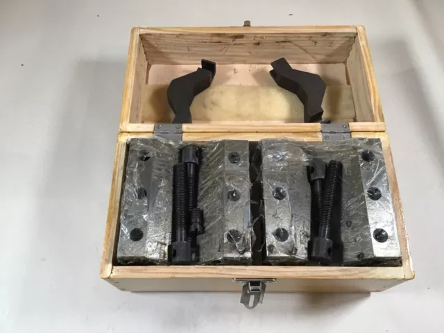 Vee Block Set 8022-Ii Hardened Steel W/ Original Timber Wood Case R2L2B1