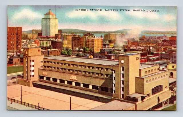 Montreal Quebec Canada Canadian National Railways Downtown DB Postcard