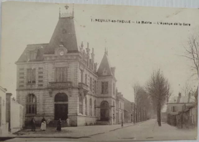 Neuilly IN Thelle 60 CPA La Town Hall L'Avenue Station Good Condition 1910
