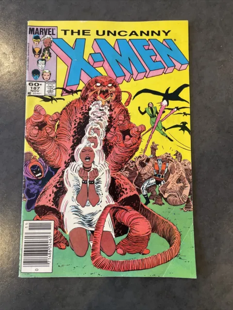 UNCANNY X-MEN #187 (Marvel Comics 1984) Chris Claremont, Romita Jr, Newsstand FN