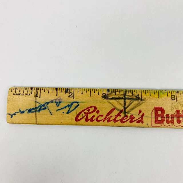 VINTAGE RICHTER'S BAKERY San Antonio TX Butter Krust Bread 12" Wooden