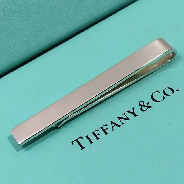 Authentic Tiffany & Co. Classic Tie Bar Pin Clip Sterling Silver 925