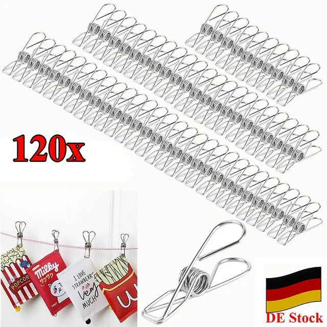 120 x mollette per biancheria metallo acciaio inox antivento mollette per biancheria inossidabili