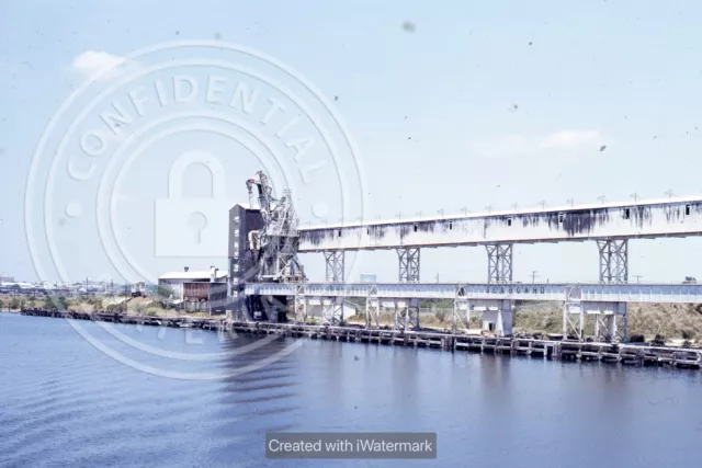 Original Kodachrome Seaboard Coast Line Phosphate Dock Scene Tampa, Fl 1972 X 2
