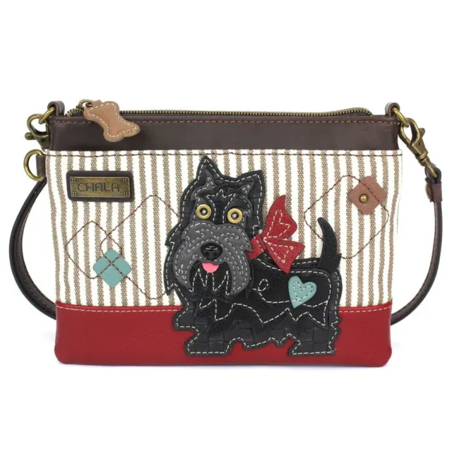 Scottie Dog - Mini Cross Body Bag - Navy - Faux Leather