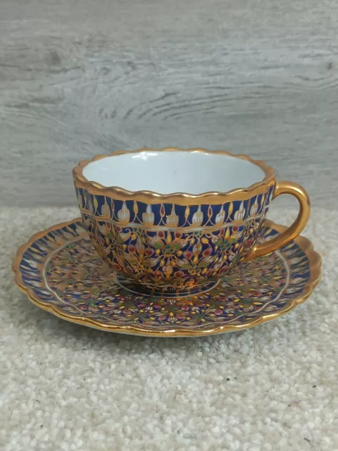 Royal Porcelain Cup And Saucer Hand Painted