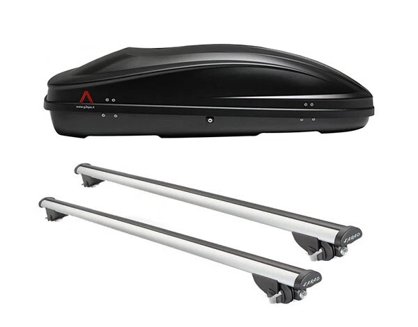 OMAC Barres de toit en aluminium pour Ssangyong Rodius II 2012-2019 Noir 2x
