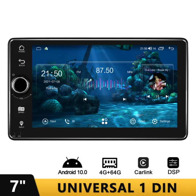 Joying Neu UI 7 Zoll Single 1 DIN Android 10 Autoradio Radio mit Lautstärkeregler