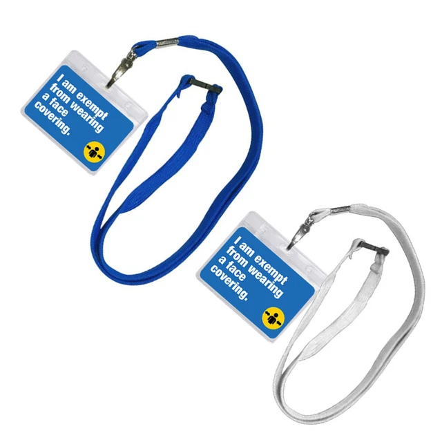 2 Pcs Abzeichenabdeckungen Retraktor Lanyard-Halter Student Arbeits-ID