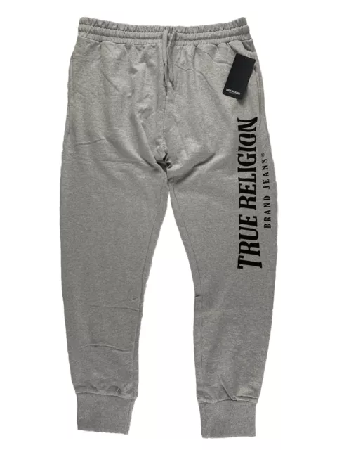 New True Religion Sweatpants Adult Medium Grey Joggers Mens NWT $109