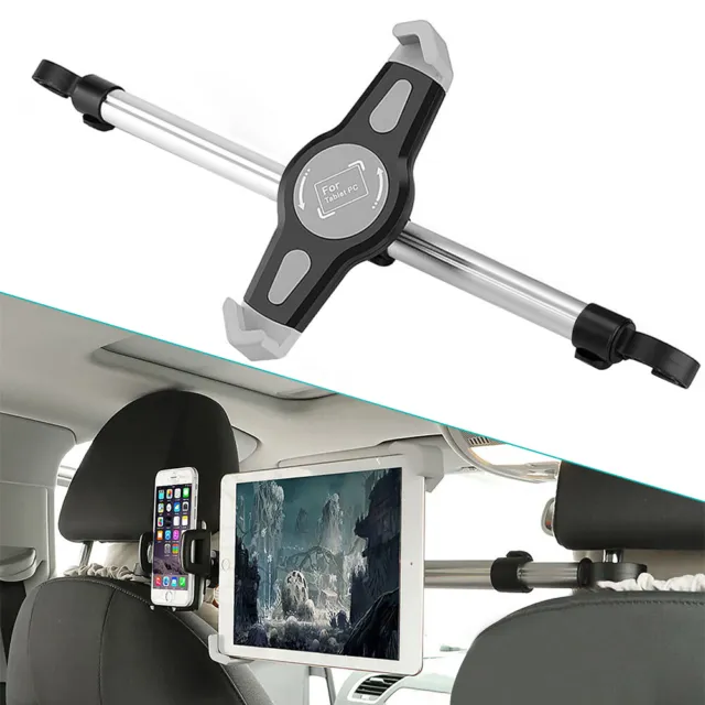 Adjustable Car Seat Tablet Holder Seat Headrest Mount for iPad Phone 9-14" 360°