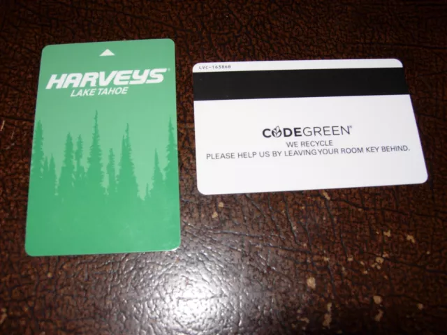 Casino & Hotel Guest Room Key Card Harvey's Lake Tahoe NV Ceasar Properties