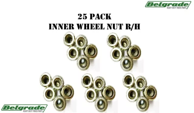 25 Pack of R/H Inner Cap Nut