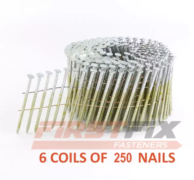 Coil Nails :   2,8 X 64 Ring Coil Nails 12 Micron Galv (1500pcs )