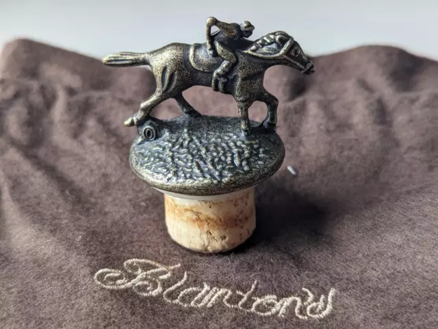 BLANTONS letter (O) stopper BOURBON blantOns cork HORSE jockey buffalo trace