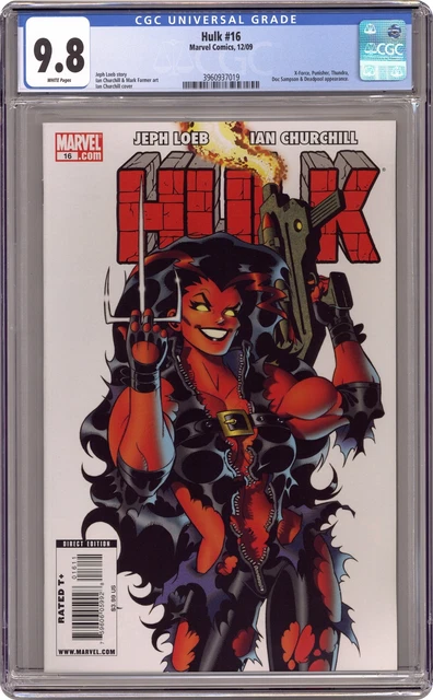 Hulk #16A Churchill CGC 9.8 2009 3960937019 1st full app Red She-Hulk