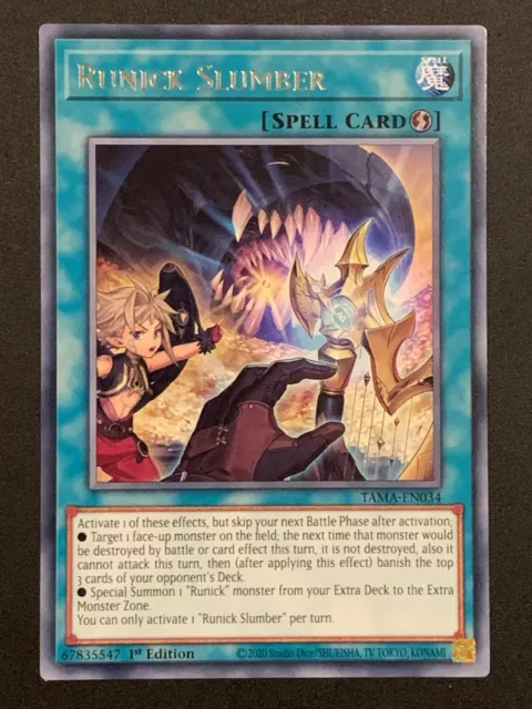 Runick Slumber | TAMA-EN034 | Rare | 1st Edition | Tactical Masters | YuGiOh