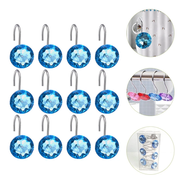 12 pz anelli per tende ganci diamantati per tende da doccia ganci da doccia metallo decorazione