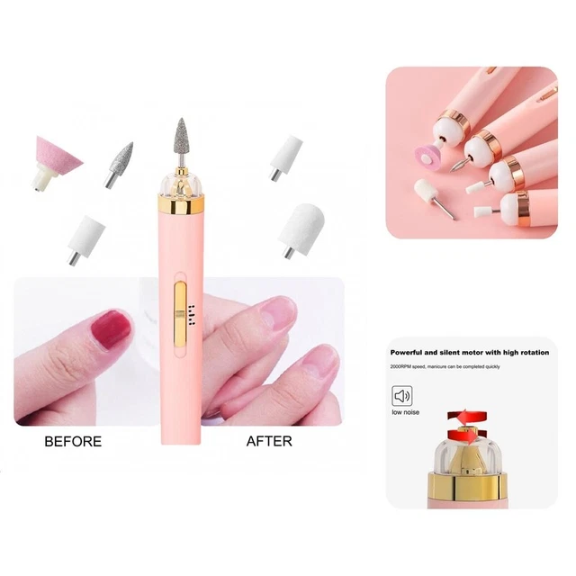 Molinillo de uñas pulido de uñas eléctrico ajustable molinillo de uñas forma de pluma