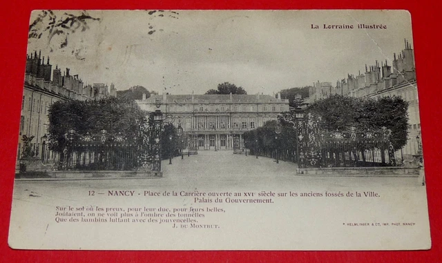 Cpa Carte Postale 1905 Nancy Place De La Carriere Palais Du Gouvernement 54