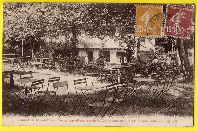 cpa rare 95 - HOLY PRICE Restaurant Dancing de la CROIX JACQUES "Au Rabbit Sauté"