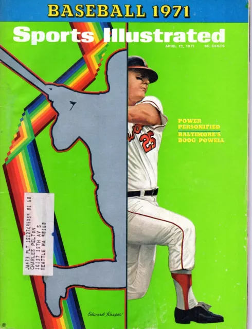 1971 4/12 Sports Illustrated magazine baseball Boog Powell Baltimore Orioles Fr